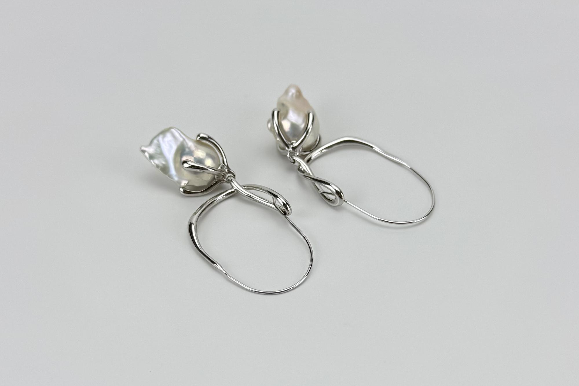 Серьги с жемчугом барокко REHAB