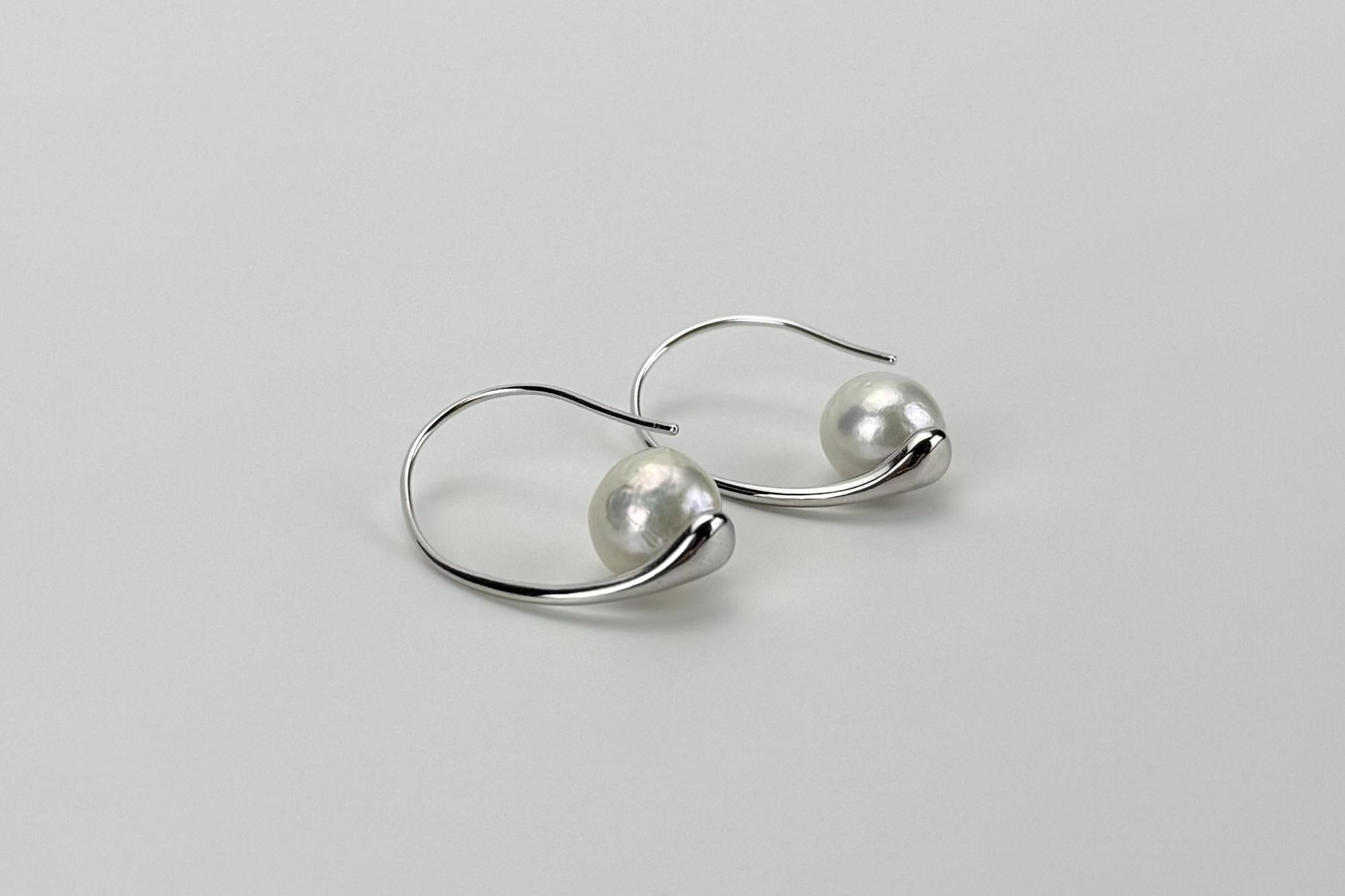 Серьги с крупным жемчугом барокко EFFECT