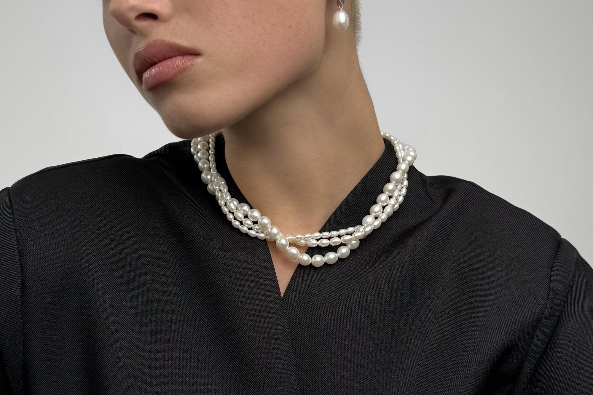 Чокер из натурального жемчуга DNA