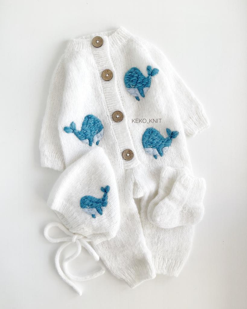 Вышивка Кит