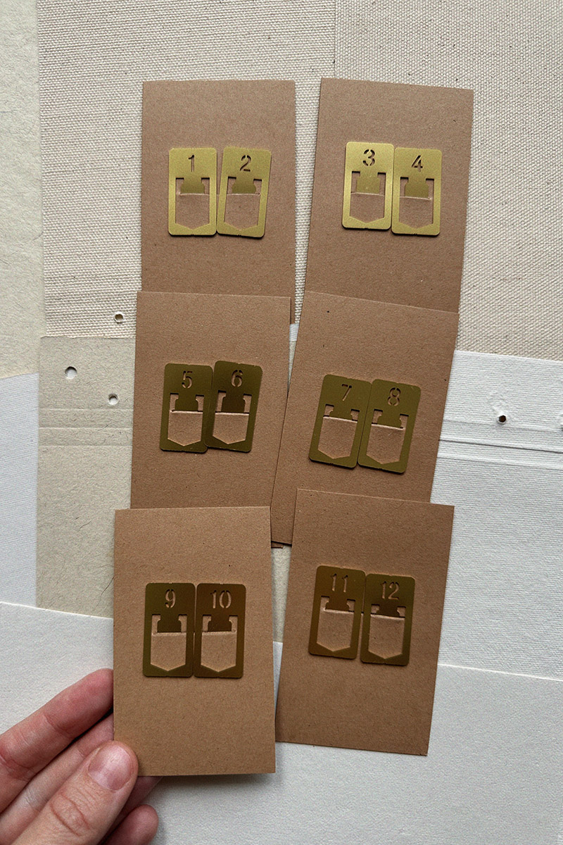 Закладки для блокнота латунные