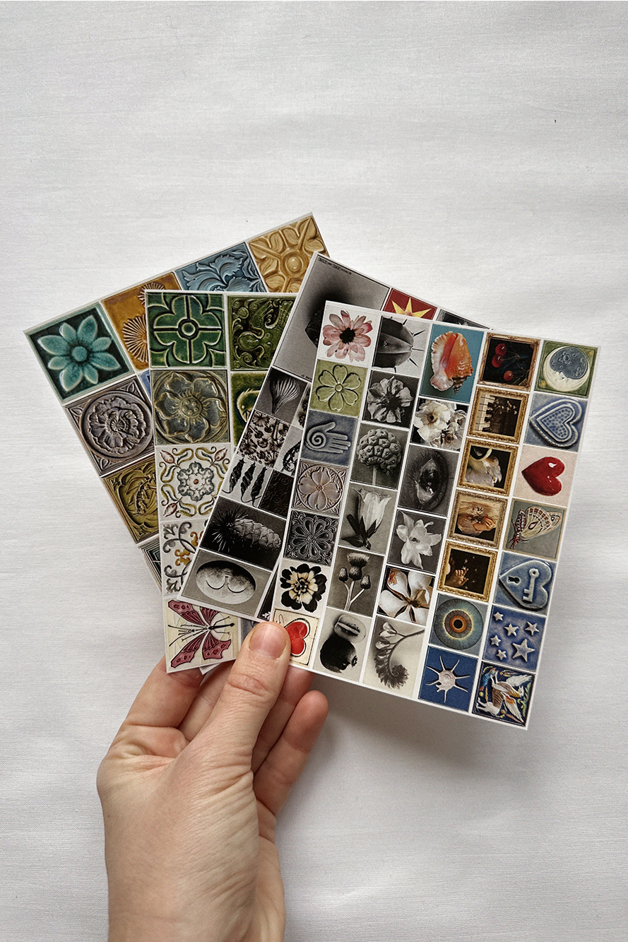 Наклейки для коллажей 4 листа