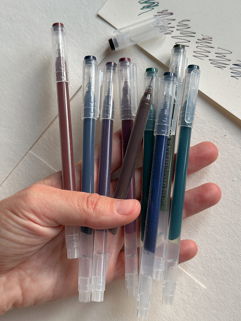 Гелевые ручки с красивыми цветами