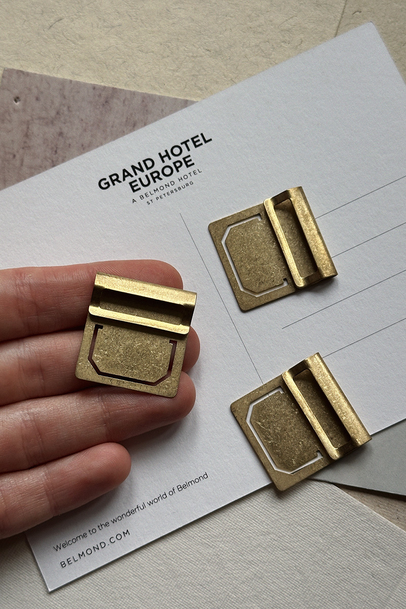 Латунная закладка для блокнота