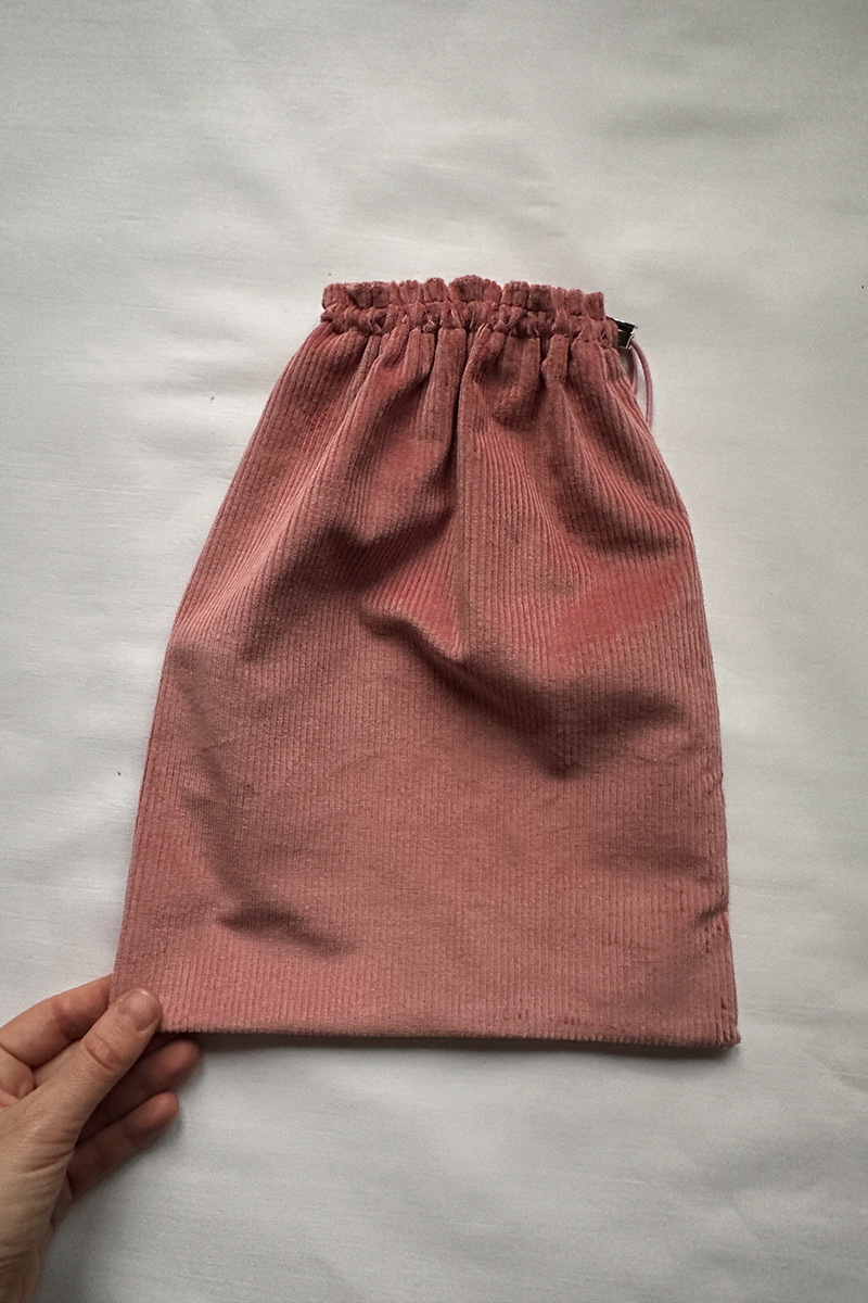 Вельветовый мешочек для блокнота