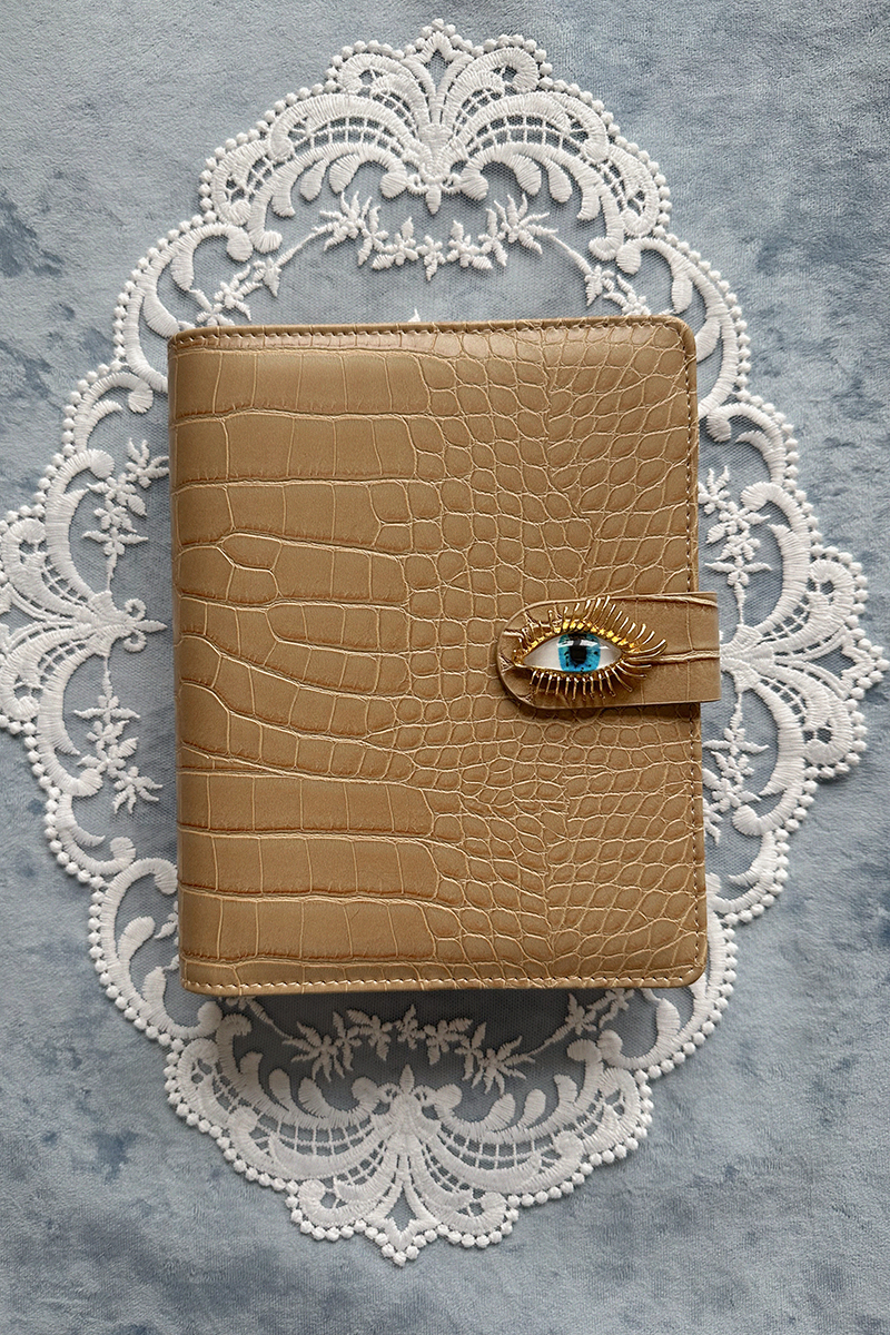 Блокнот на кольцах бежевый