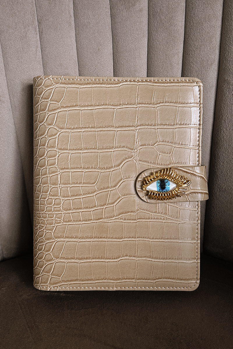 Блокнот на кольцах бежевый