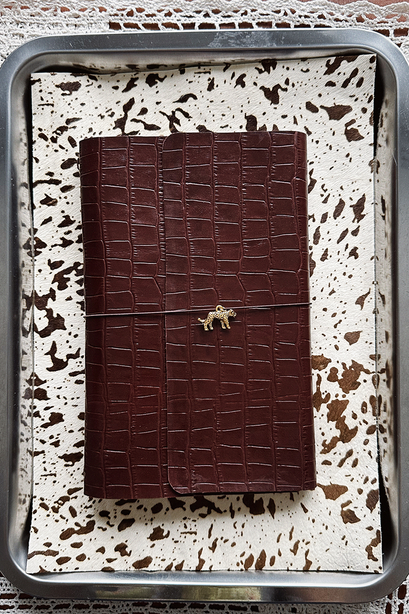 Блокнот бордовый крок А5