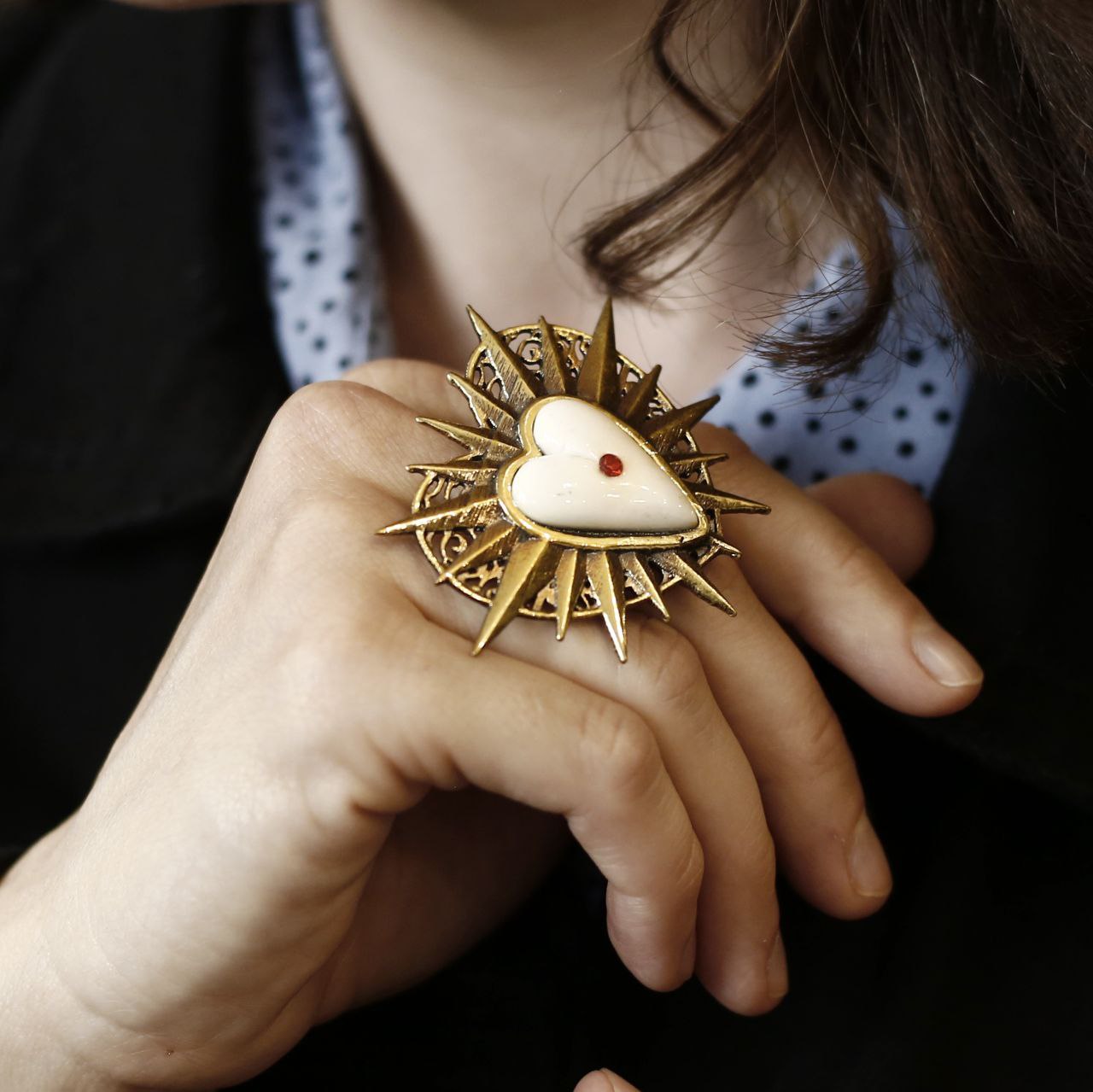 Кольцо "Горящее сердце"