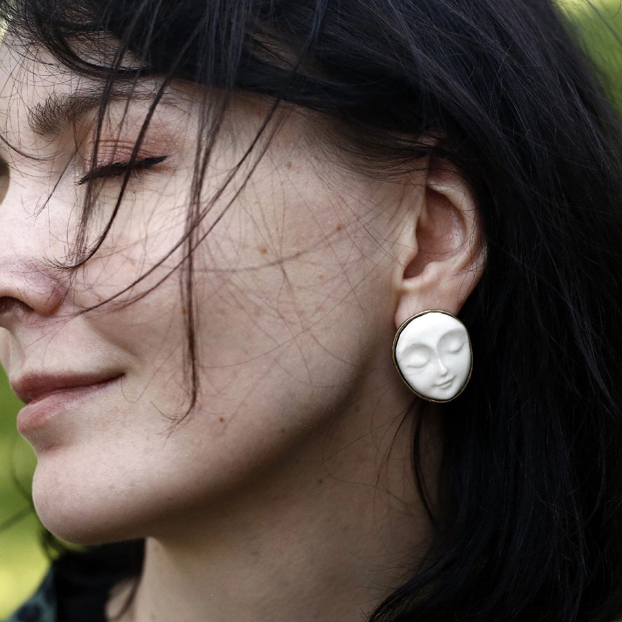 Серьги "Лик Будды"