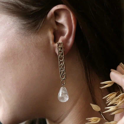 Серьги с горным хрусталём