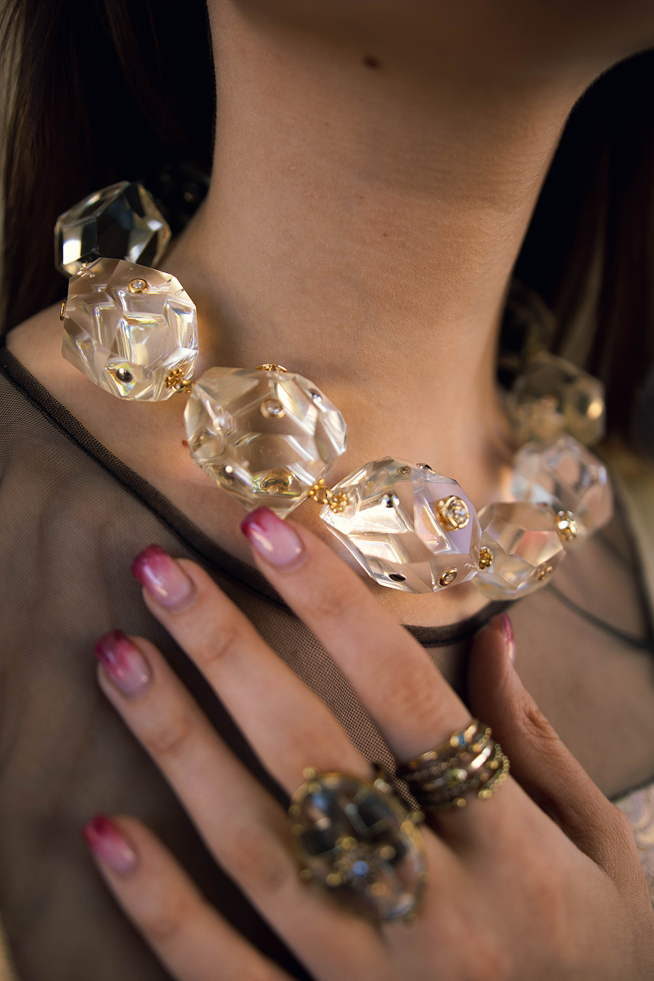 Колье  "Мёд и вода"