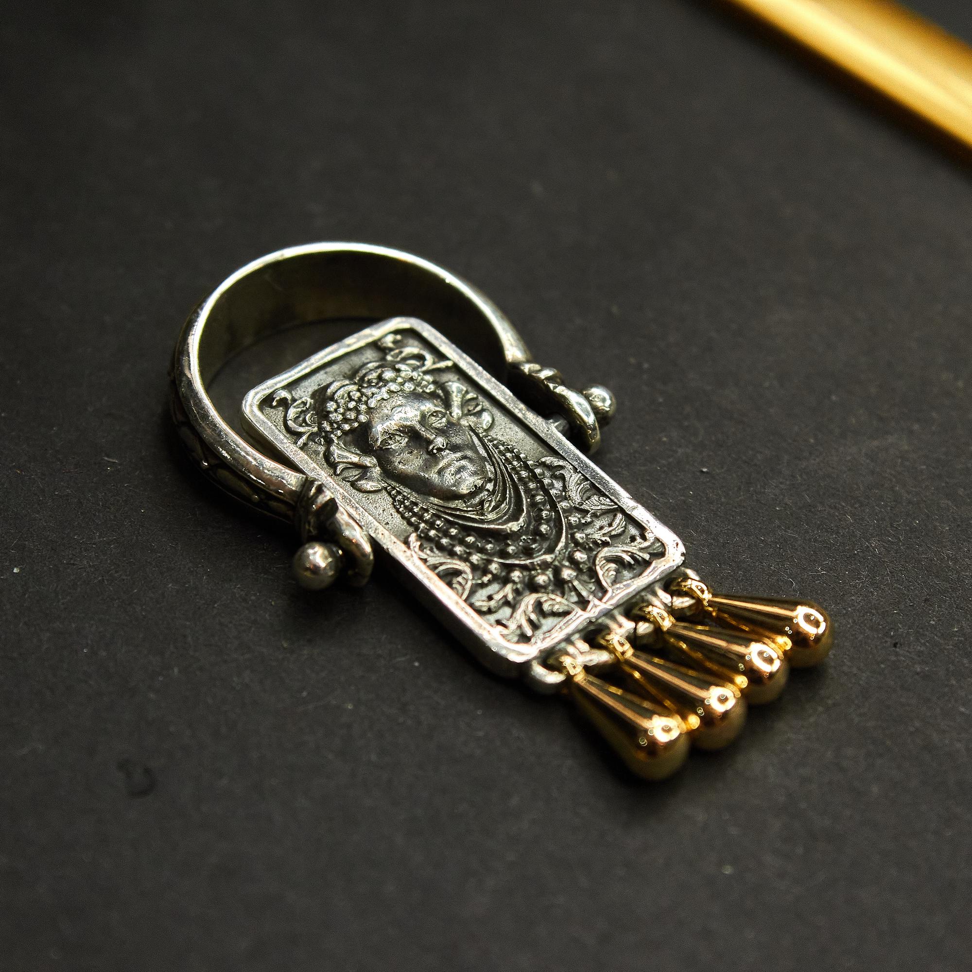 Кольцо-подвеска "Серебряная царевна"