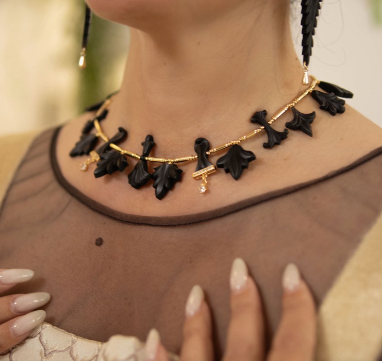 Колье "Ночная птица"