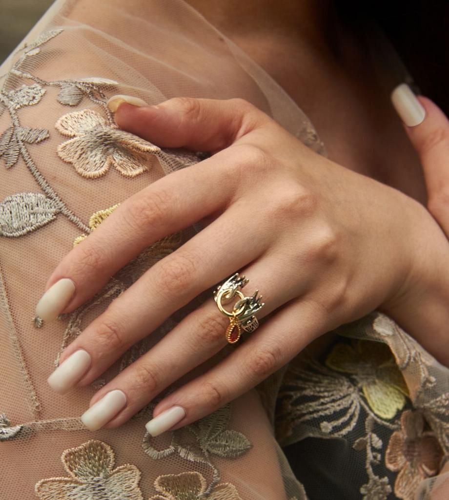 Кольцо "Прикасаюсь" в мельхиоре