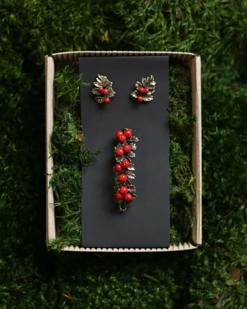 Серьги "Клюква"