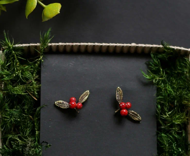 Серьги "Клюква"