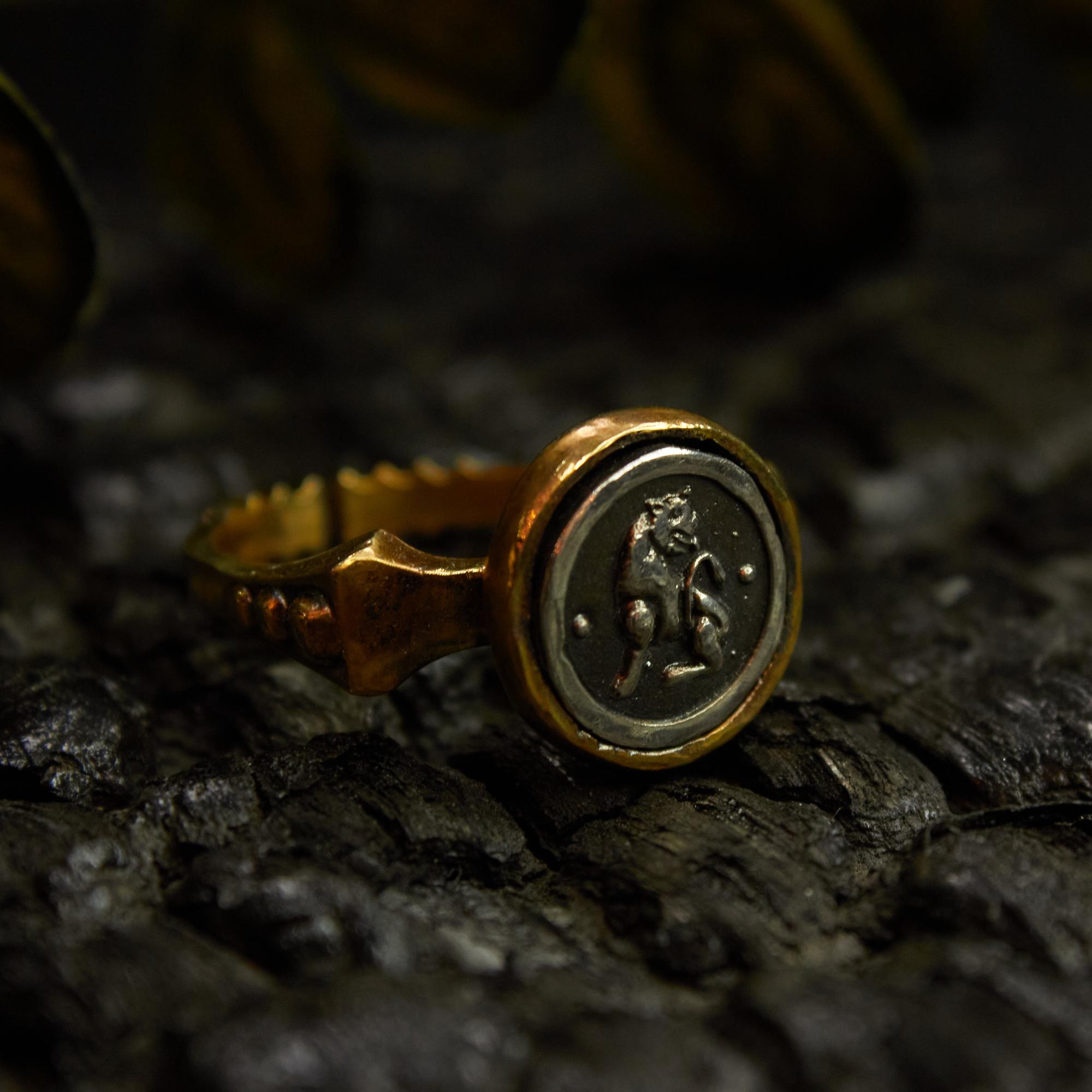 Кольцо "Бестия" в бронзе