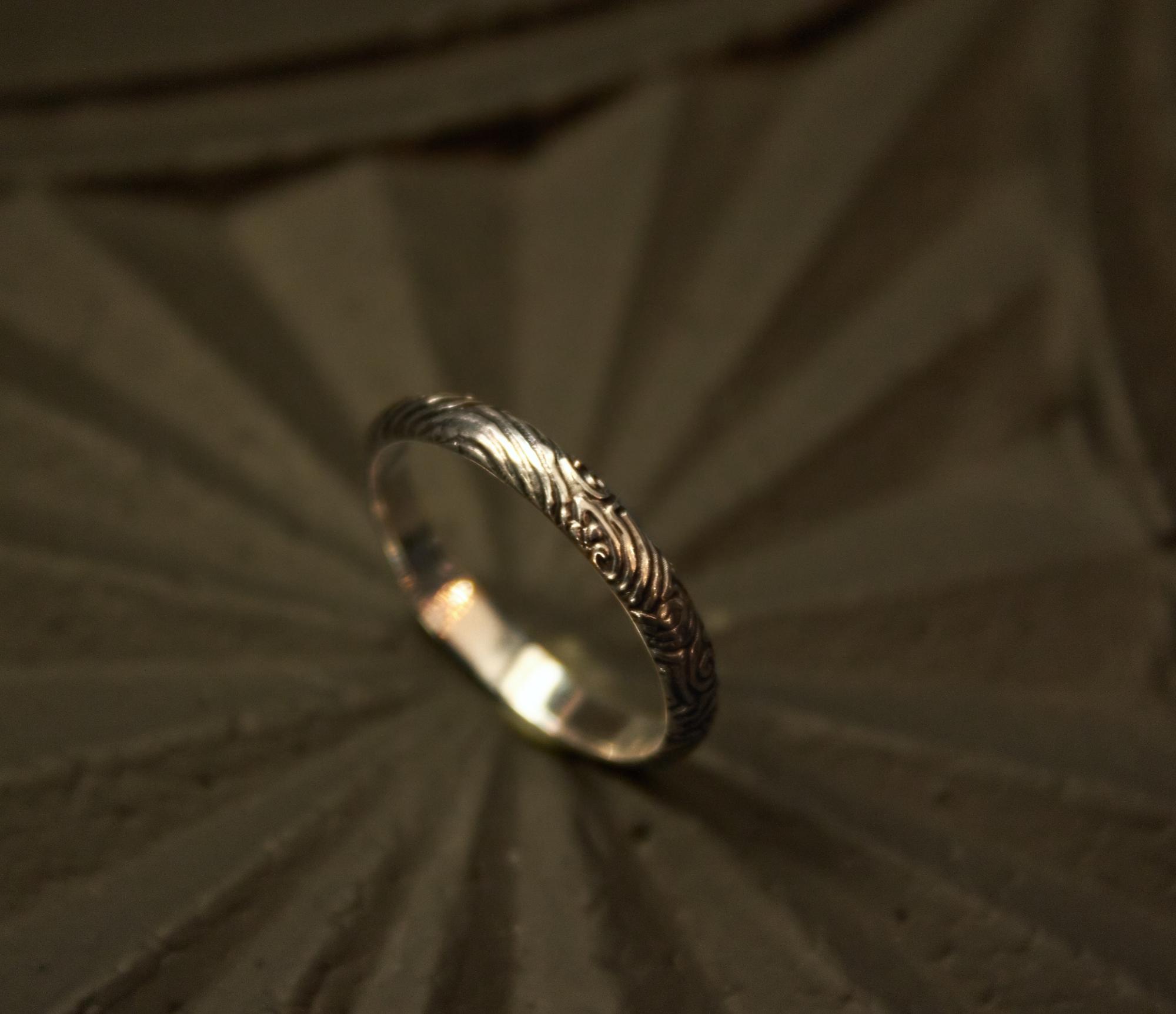 Кольцо "Чешуйки" в мельхиоре