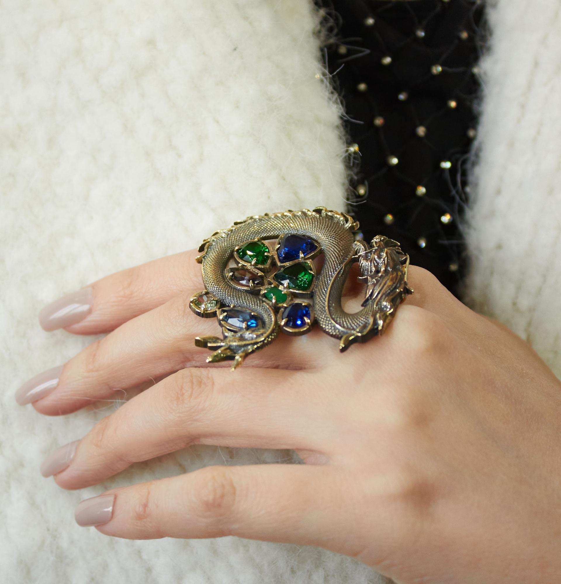 Кольцо "Изумрудный Дракон"