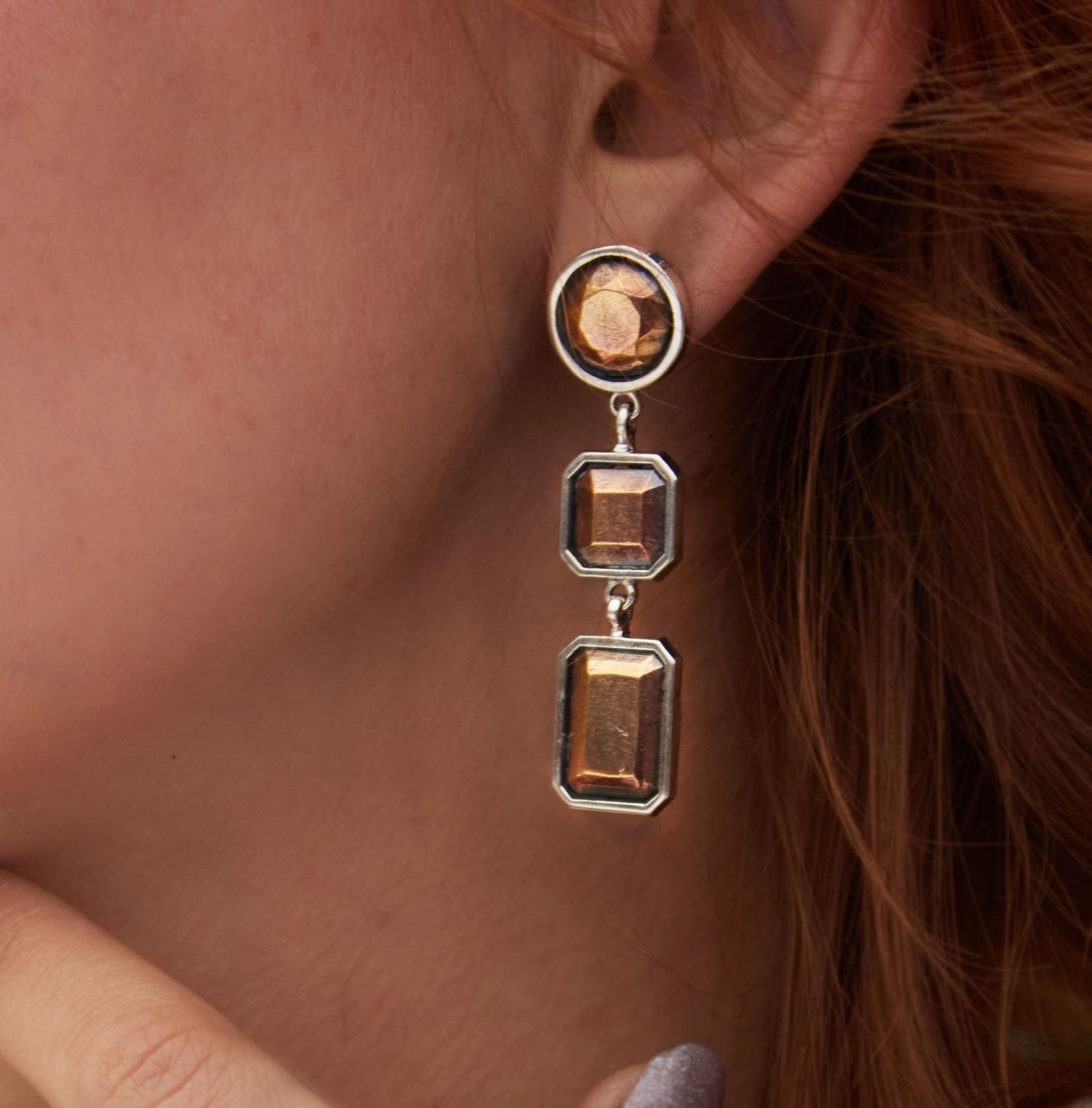 Серьги "Рассвет" длинные