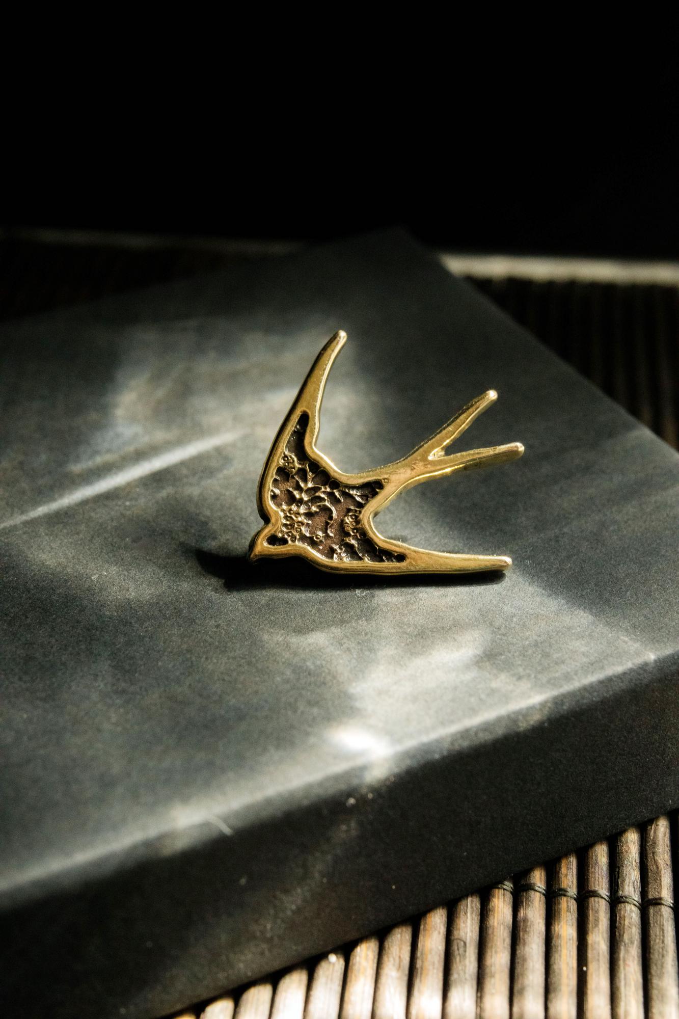 Брошь "Ласточка" маленькая