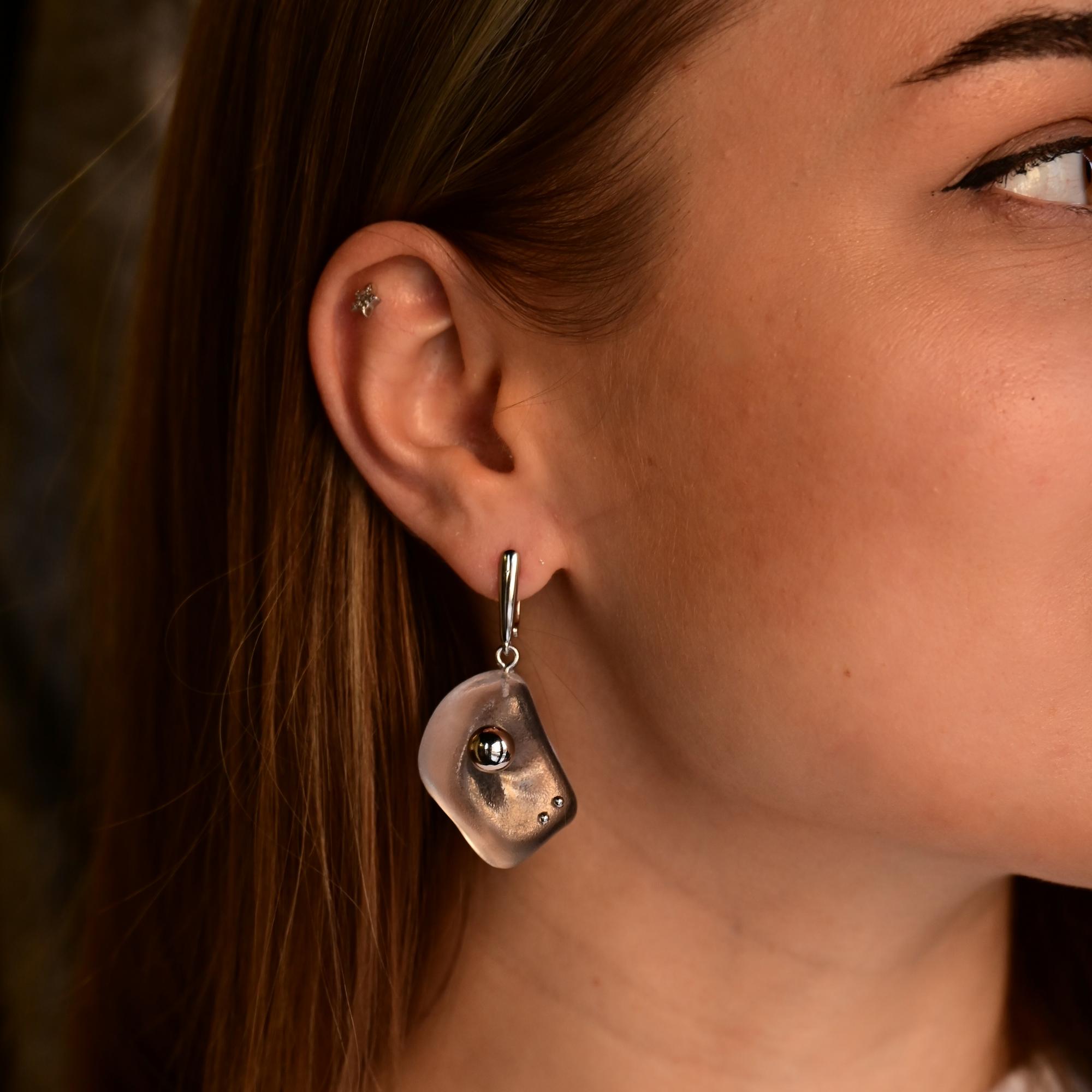 Серьги "Льдинки в бокале"