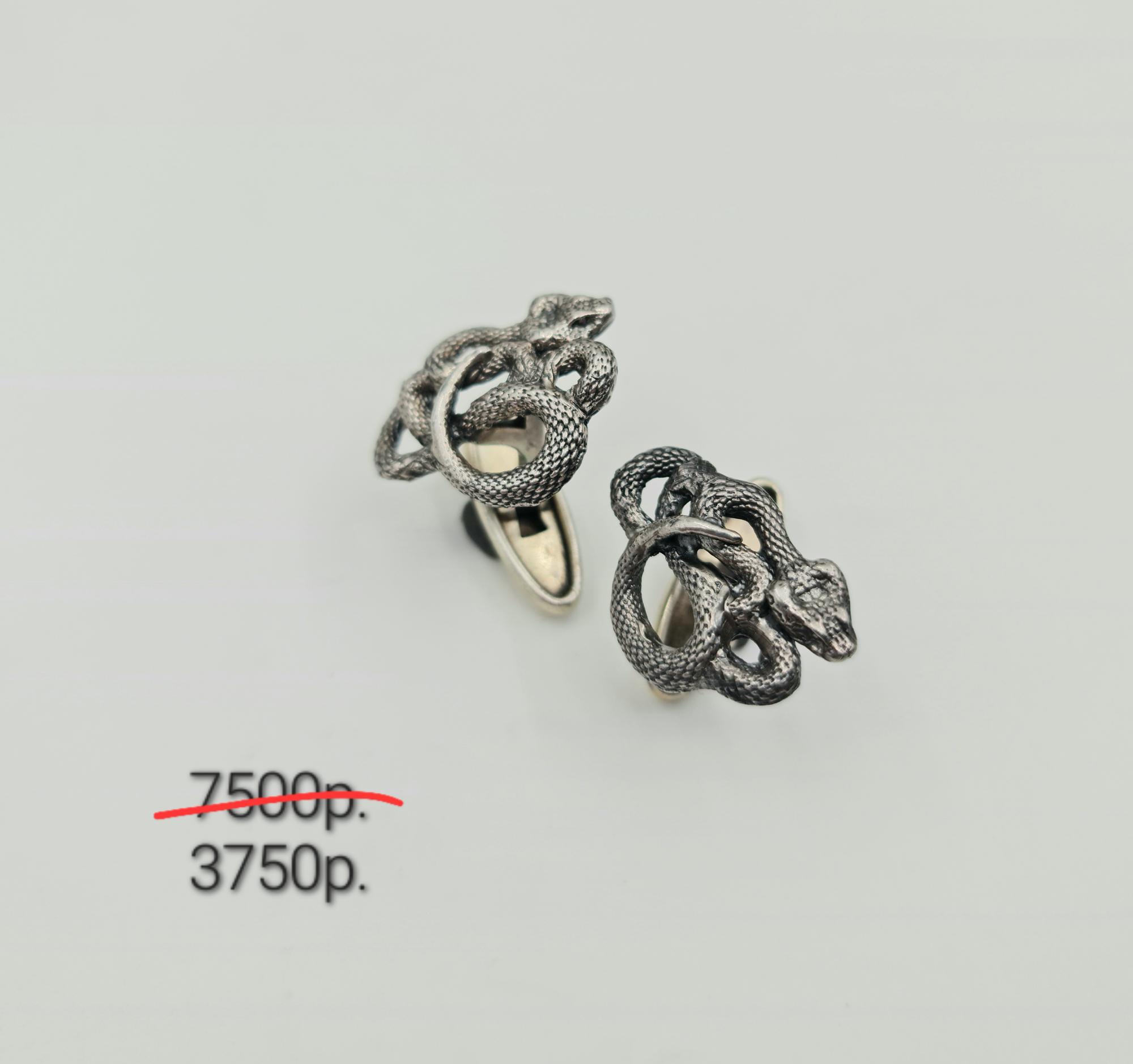 Запонки "Змейки" -50%