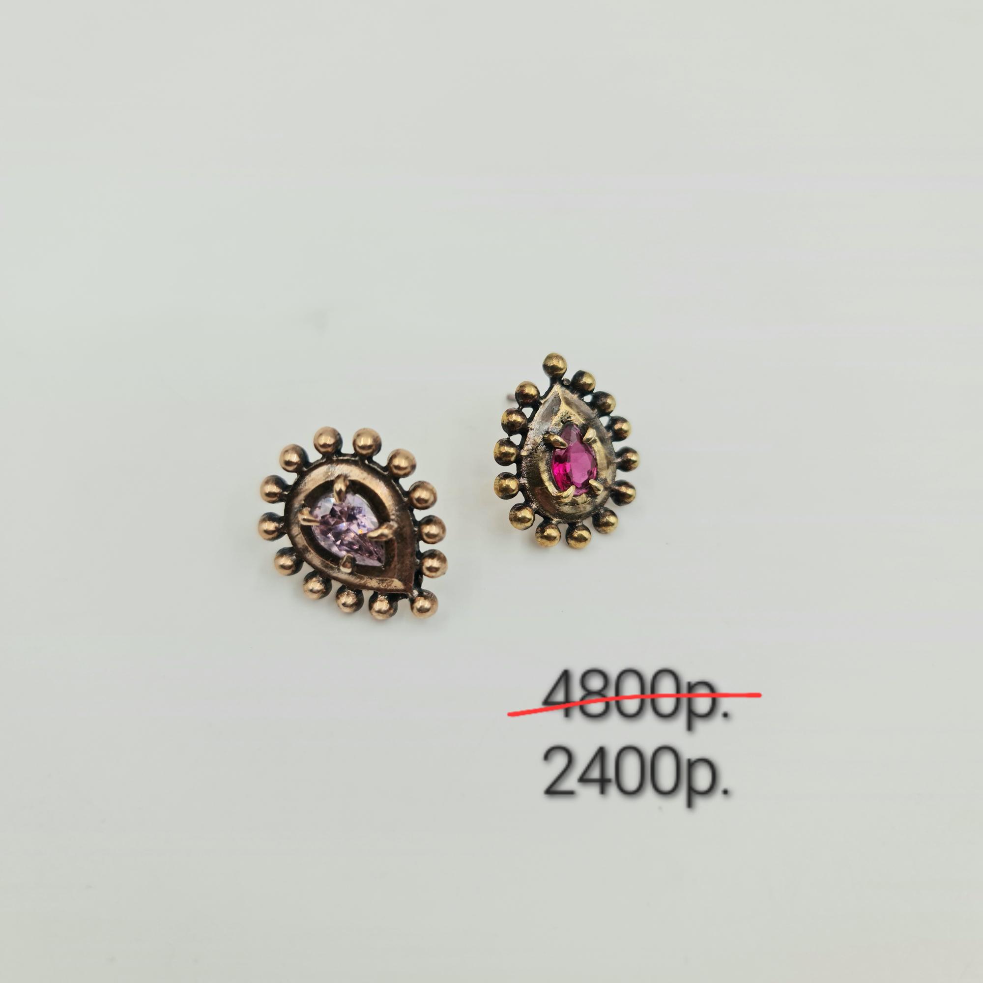 Ассиметричные серьги "Капельки 2" -50%