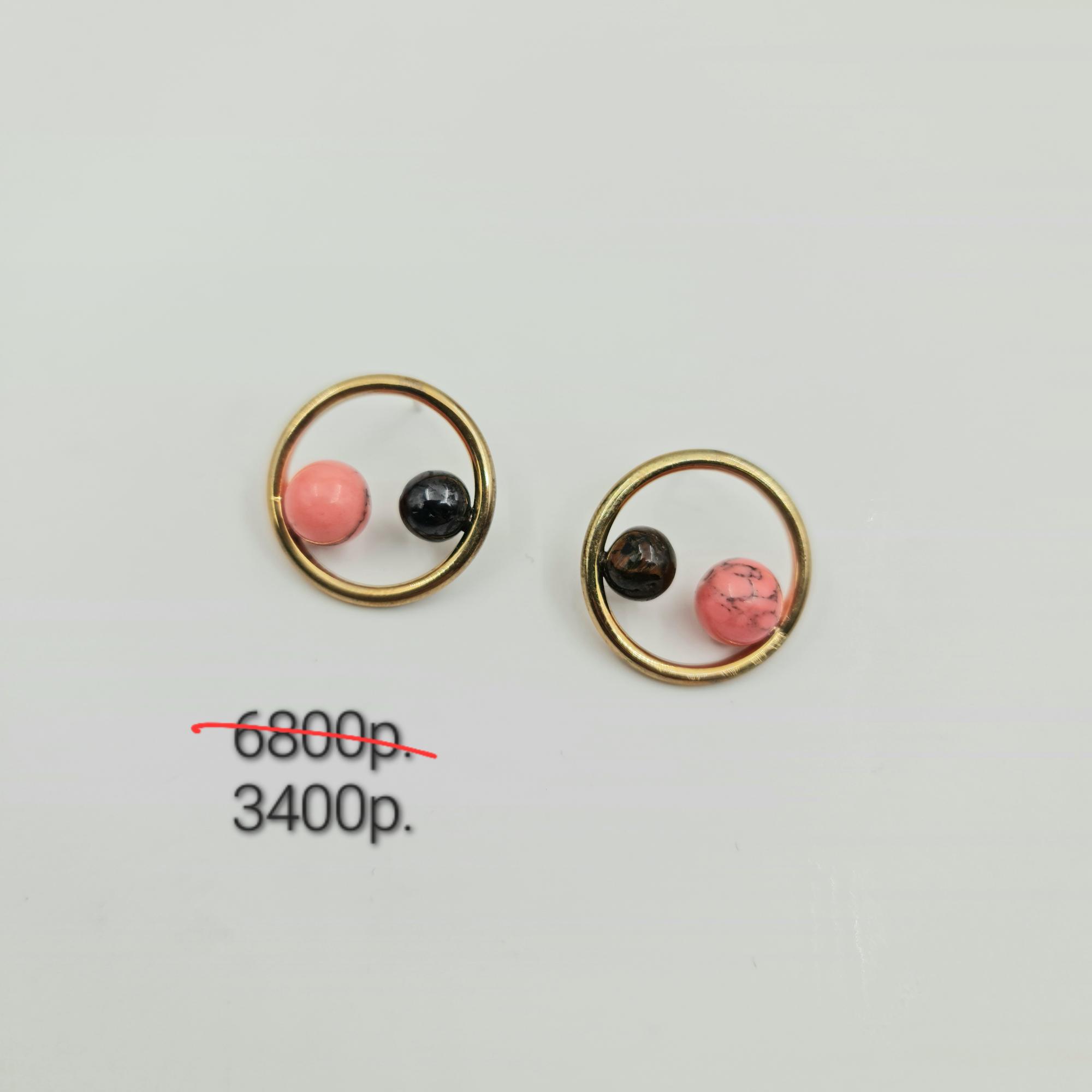 Серьги "Планеты3" -50%