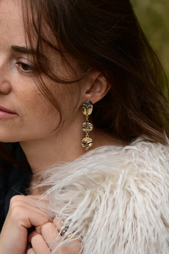 Серьги "Три шамана"