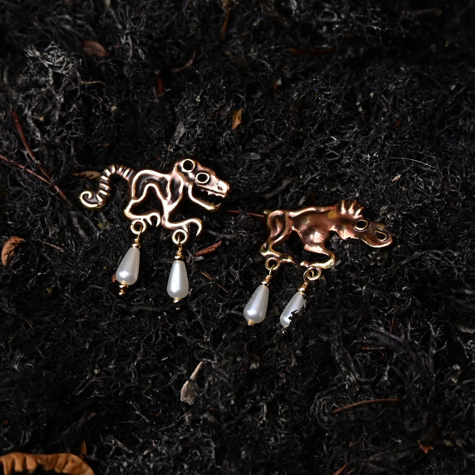 Парные броши "Охота"