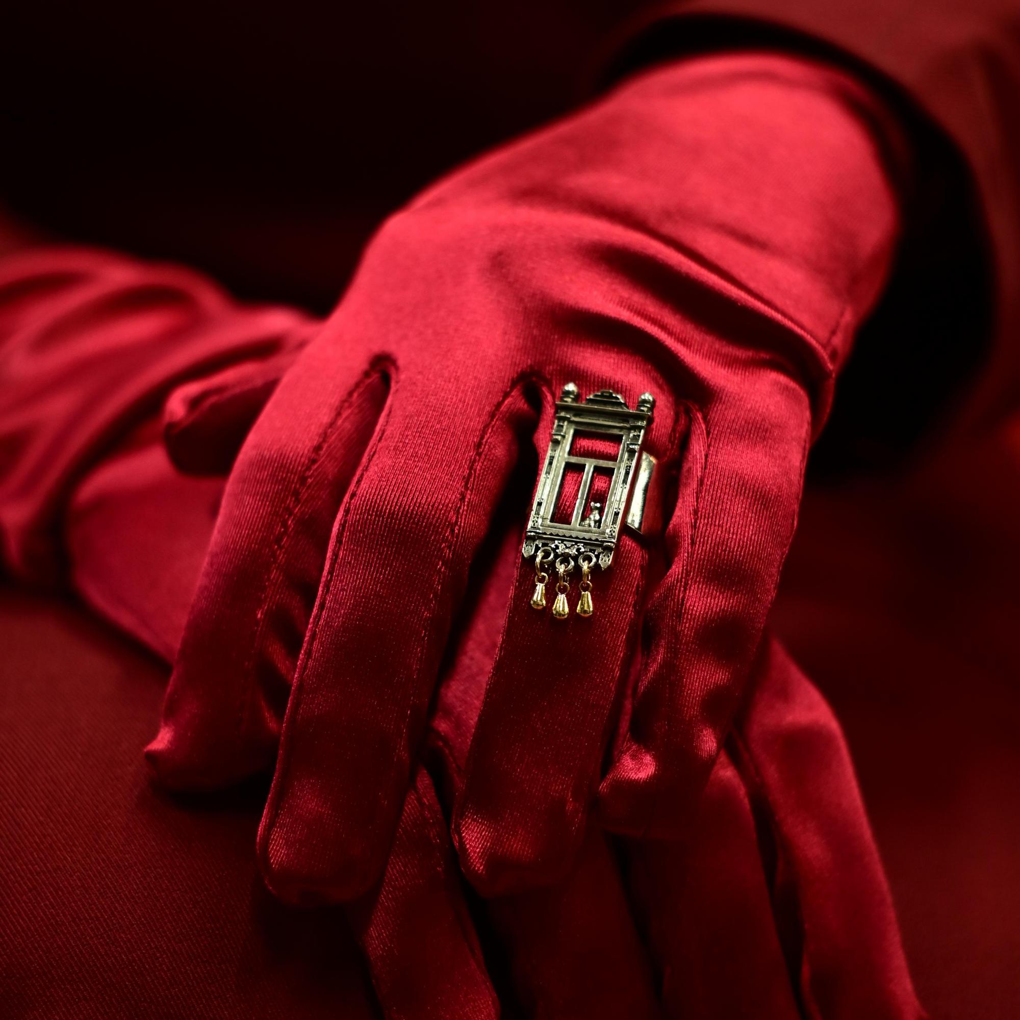 Кольцо "Оконце" в мельхиоре