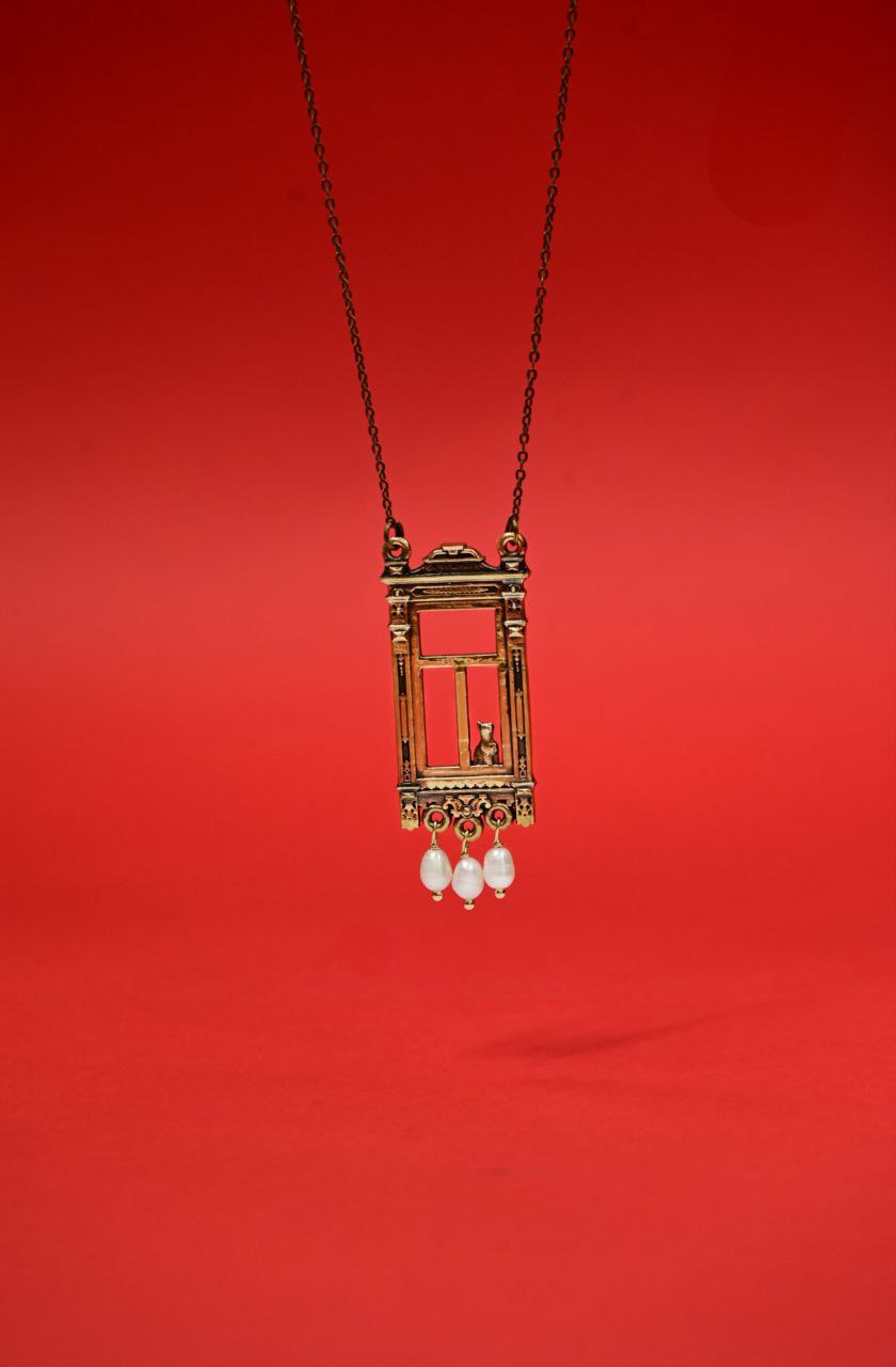 Подвеска "Оконце" из бронзы