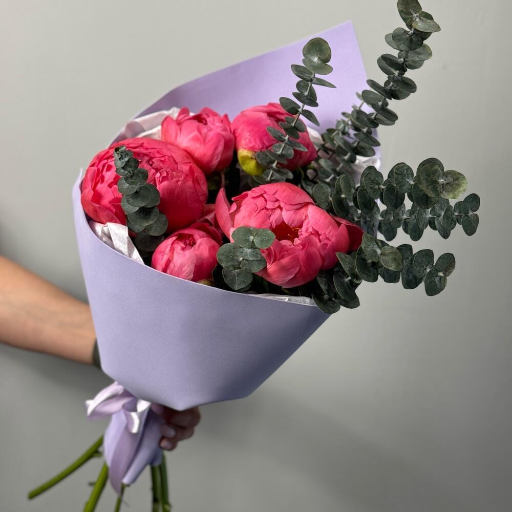 МОНОБУКЕТ ПИОНОВ КОРАЛ