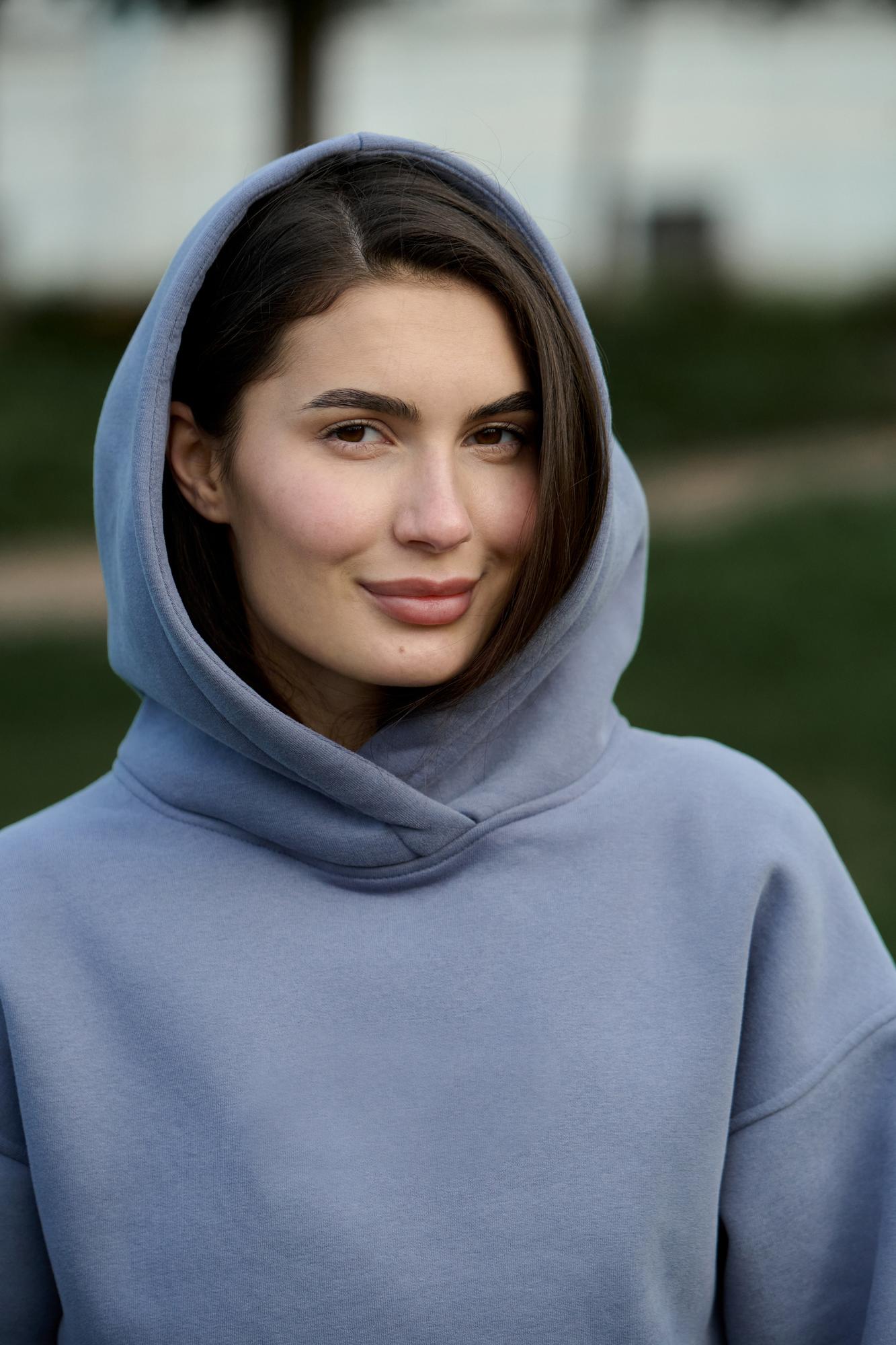 ХУДИ СЕРО-ГОЛУБОЙ