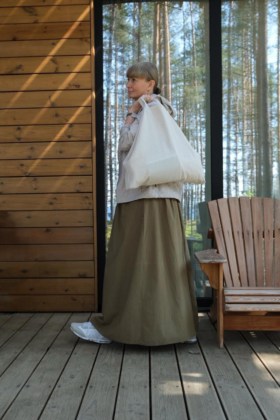 Сумка-шоппер размера XXL из экологичной ткани (вмещается плед или небольшой мольберт)