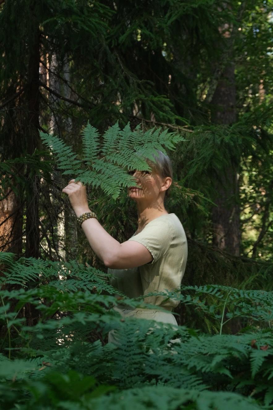 "Папоротник" браслет из зелёного граната и с заключением геммологической экспертизы