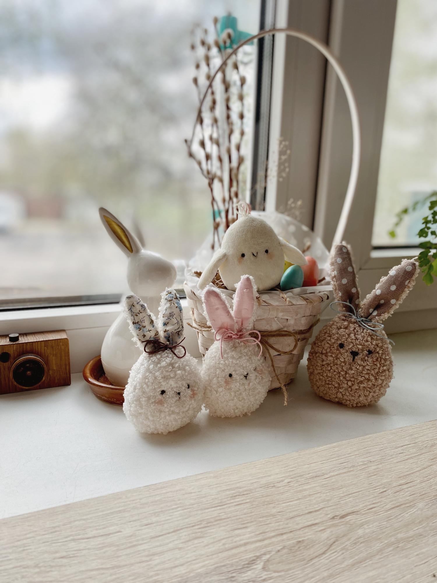 Выкройка пасхального яйца-зайки