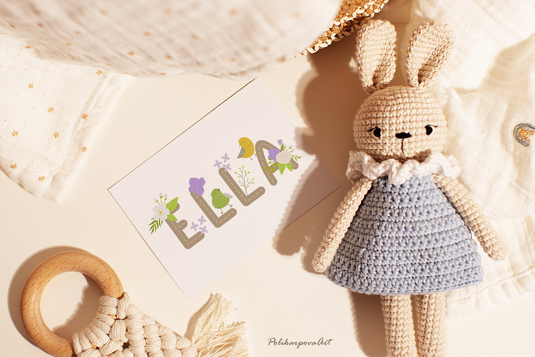 Name Creator - children's vector illustrations and English letters