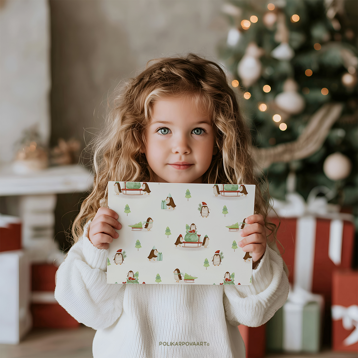 Christmas mockup set - frames and postcards