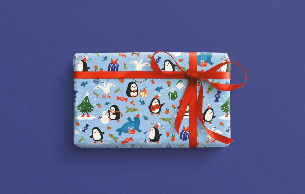Упаковочная бумага Пингвины