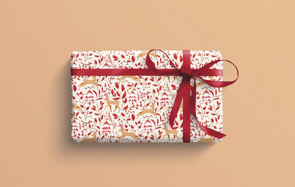 Упаковочная бумага Олени (двухсторонняя)