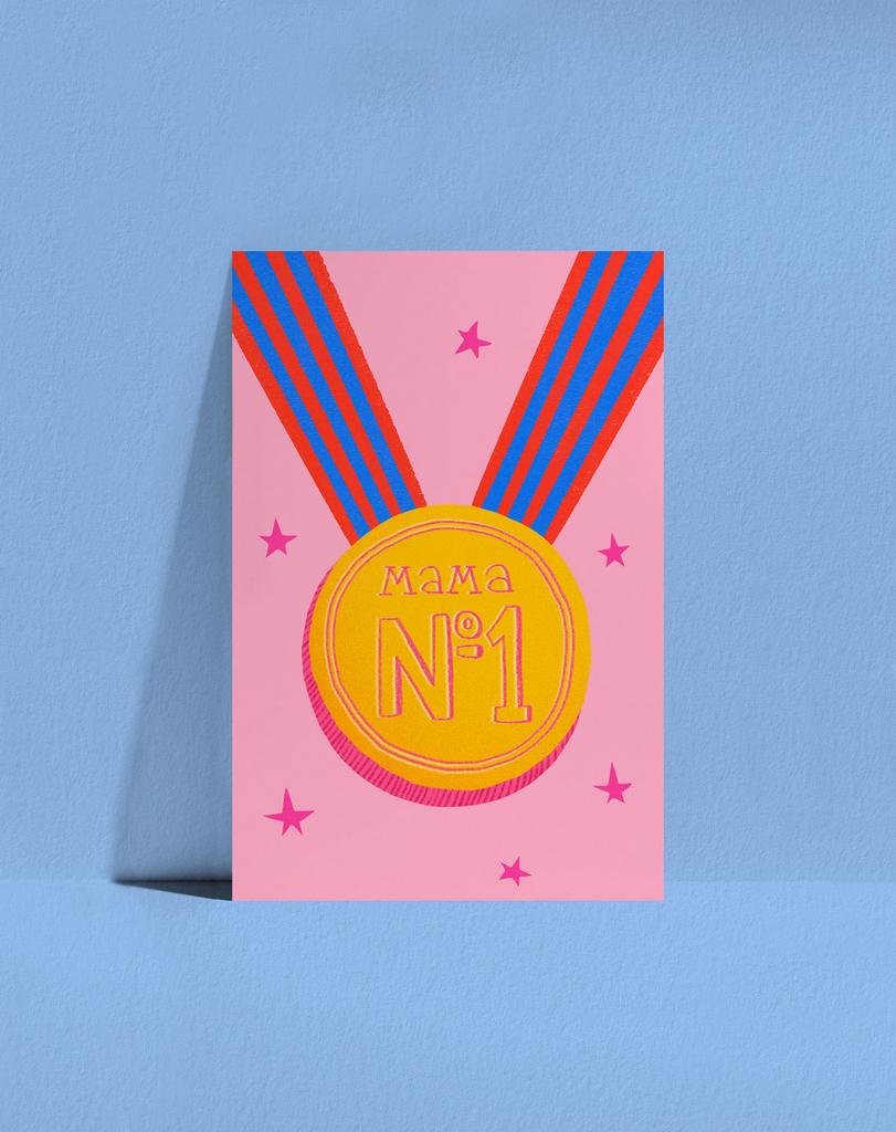 Открытка Медаль маме