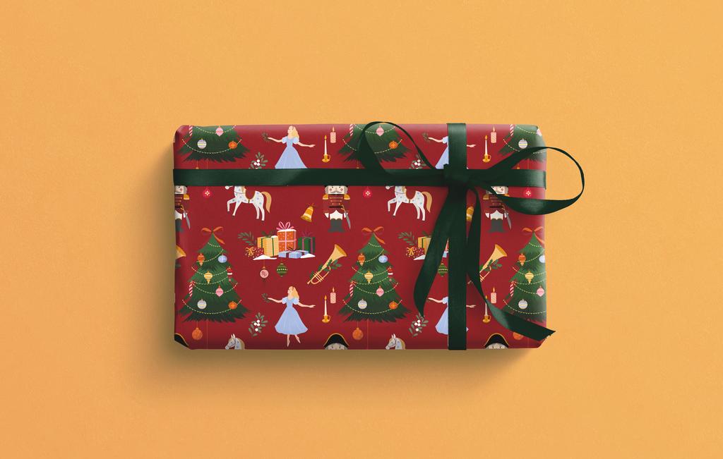 Упаковочная бумага Щелкунчик