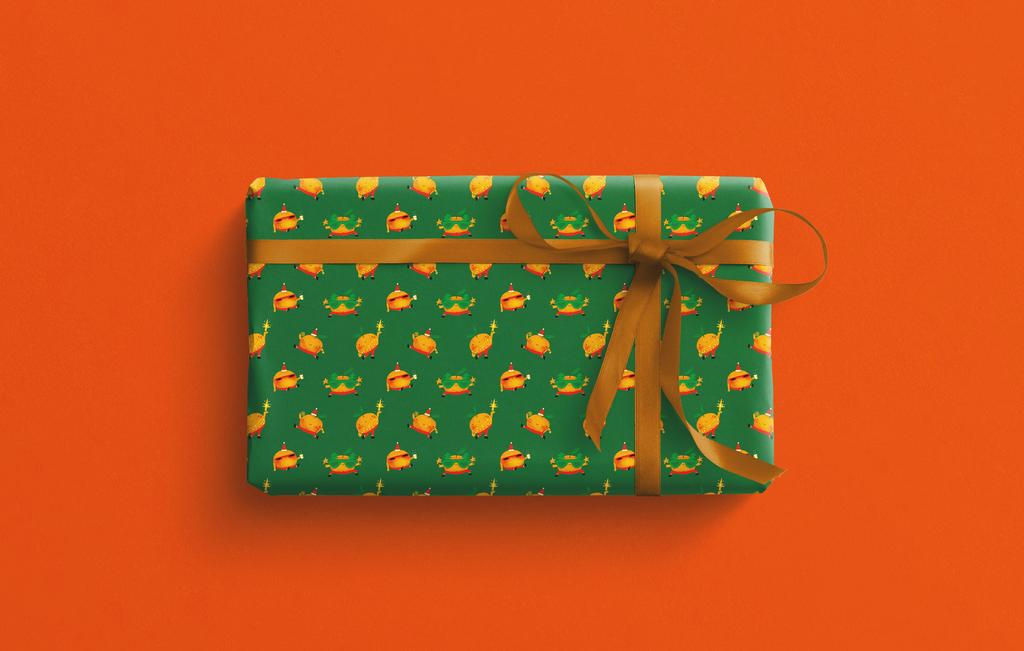 Упаковочная бумага Мандарины