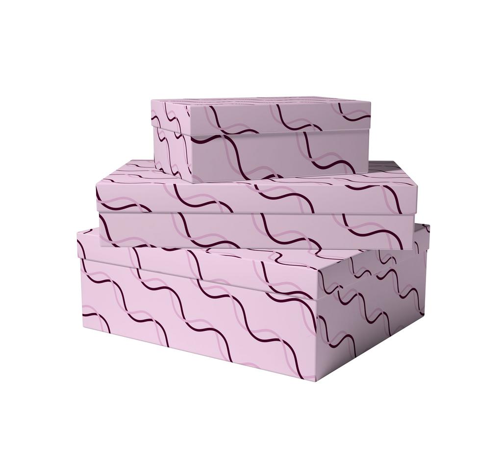Коробка Волна (розовый)