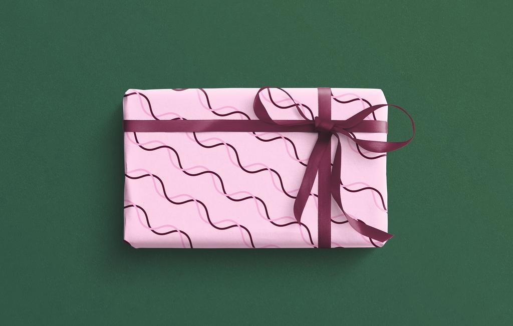 Упаковочная бумага Волна (розовый)