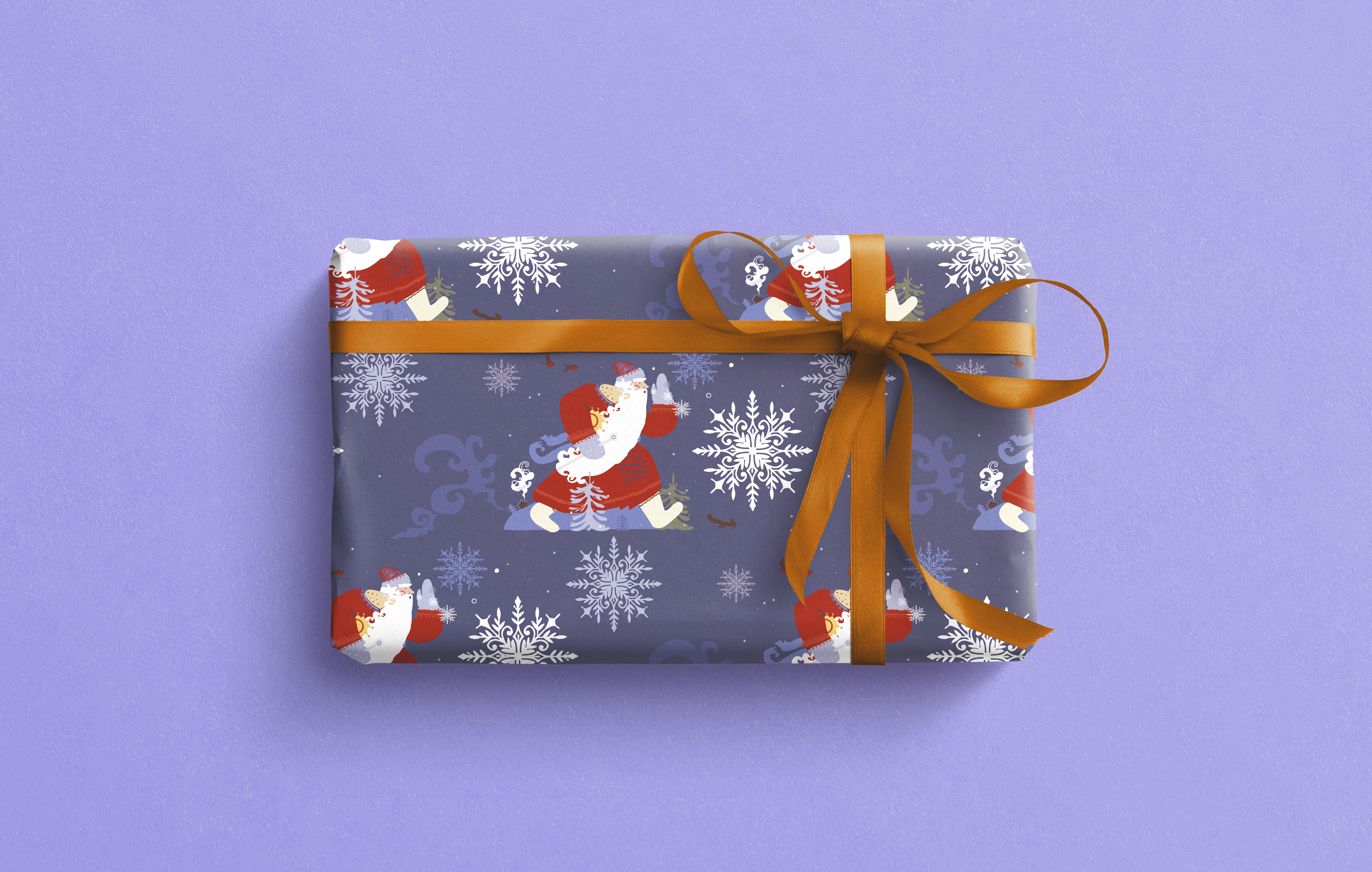 Упаковочка бумага Дед Мороз