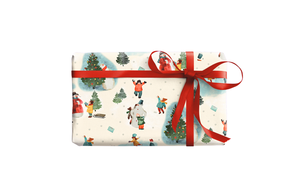 Упаковочная бумага Снеговик-почтовик